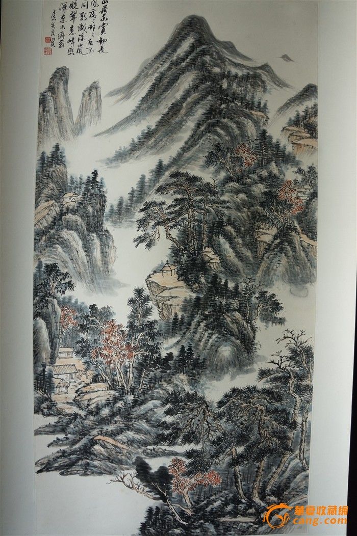 常熟画家吴良宝 山居幽赏大中堂