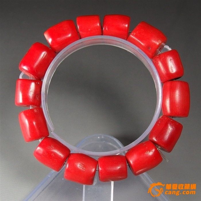 刚收的一串清代阿卡级红珊瑚手串