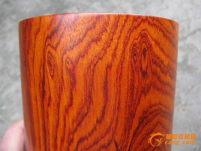 白酸枝笔筒,花纹好,带鬼脸多,红料(#2)