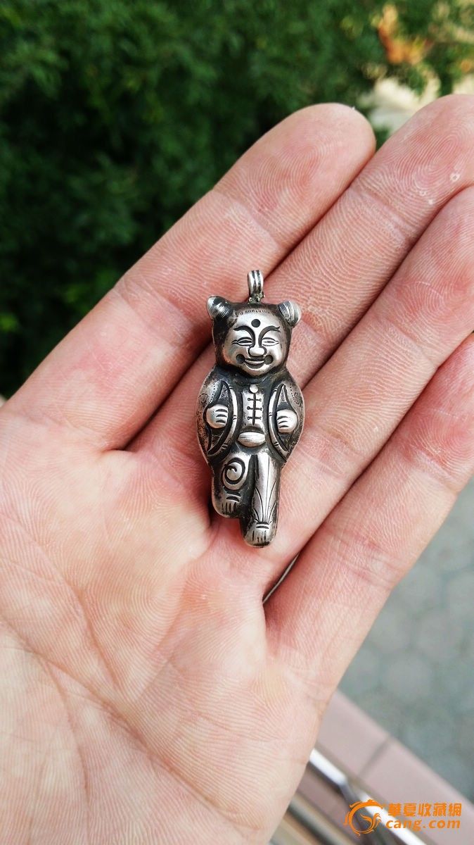 清代厚皮老银娃娃