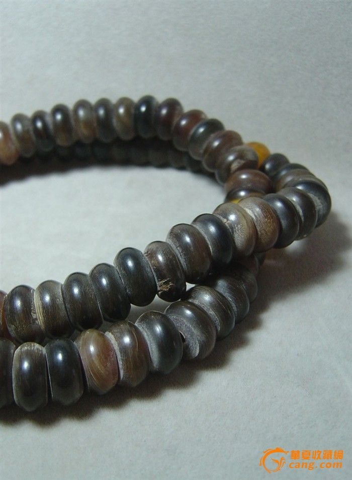 老牛角雕108颗朝珠