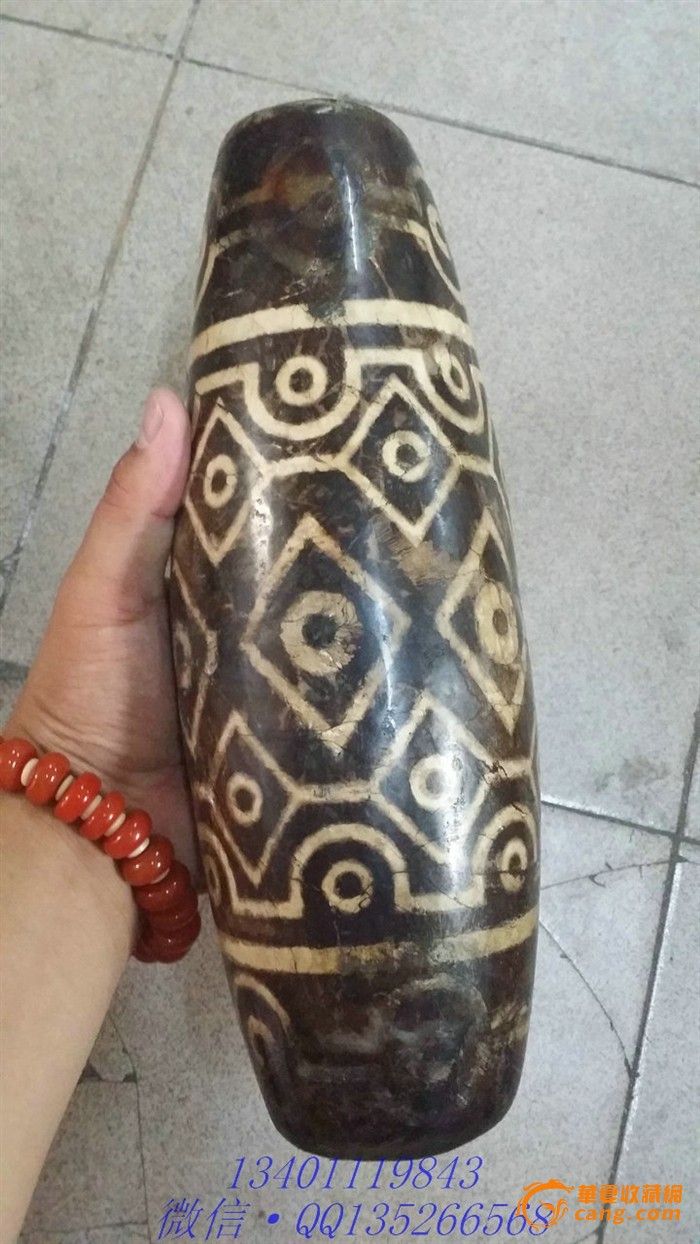 收来的超大号大天眼 天珠 长25cm