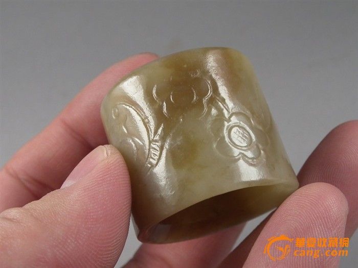 明代和田糖玉喜上眉梢大扳指