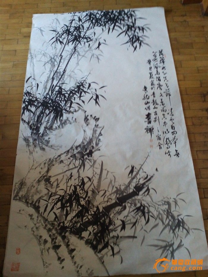 喜禅墨竹八尺条幅图片_来自藏友阑若轩_字画_地摊交易_华夏收藏网
