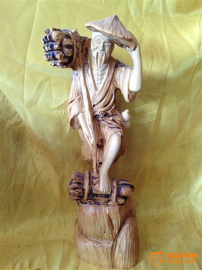 黄杨木雕——渔樵耕读