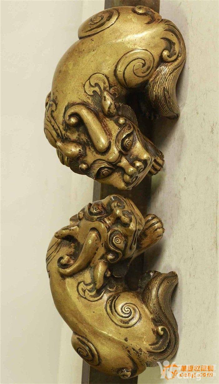 清代雪花金铜 铜貔貅一对 把玩或书案陈设雅器_地摊交易_华夏收藏网