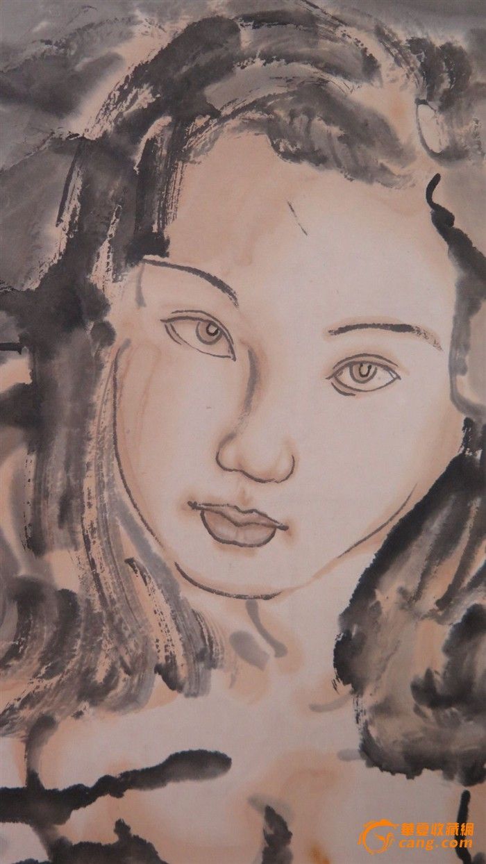 张望美女画