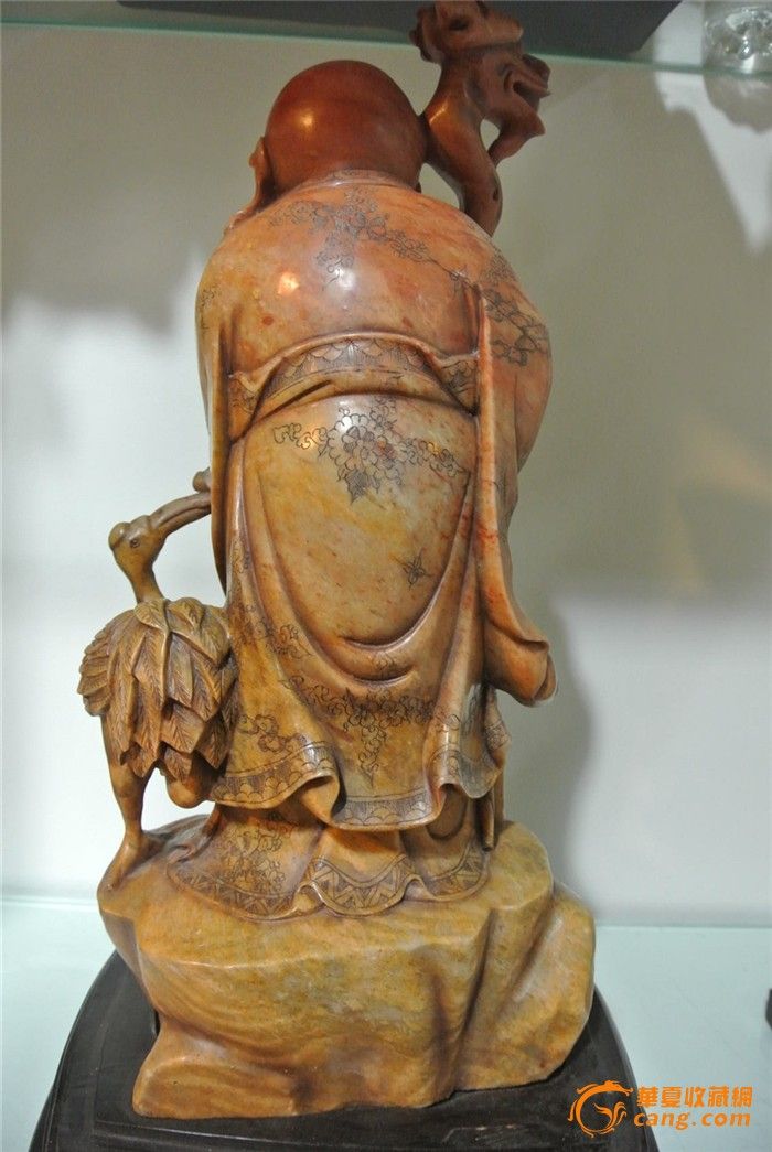 寿山石雕刻寿星摆件