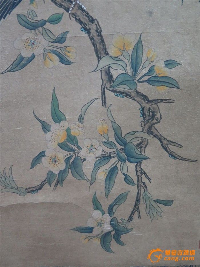 元代钱选花鸟画立轴