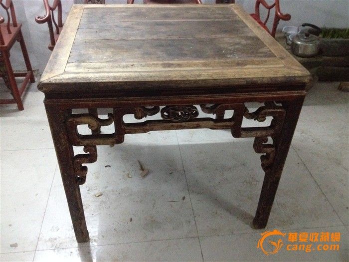 老八仙桌,老榆木八仙桌,新中式八仙桌_文秘苑图库