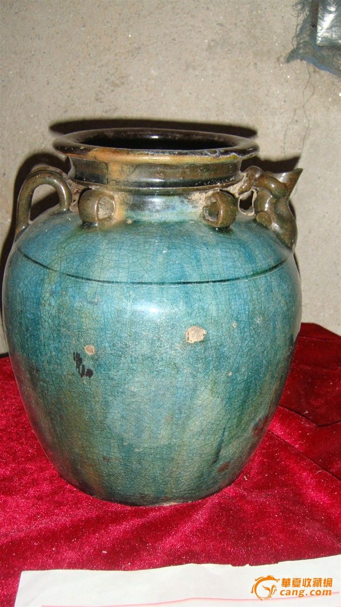 长沙窑绿釉穿带壶13