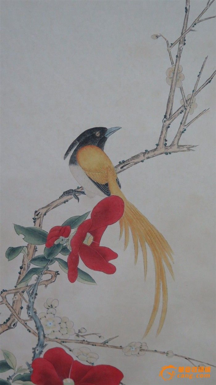 于非暗花鸟画立轴