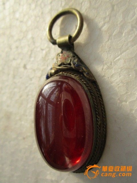 清代老红宝石吊坠